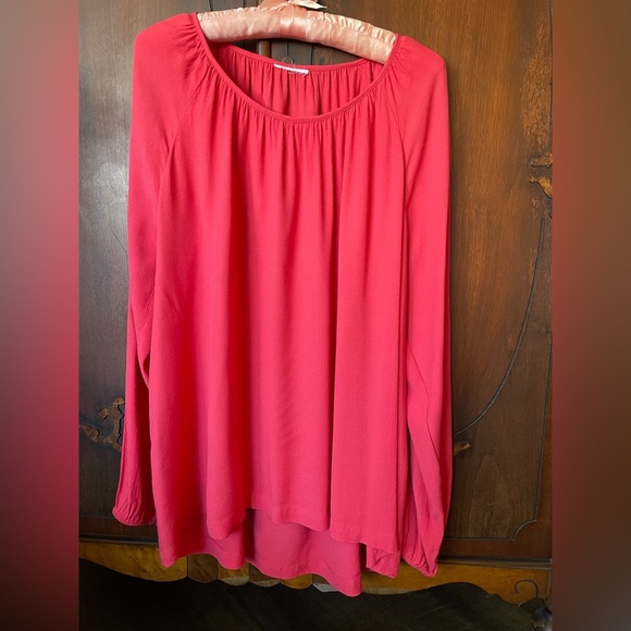 J. Jill Coral Split-Sleeve Blouse L - Picture 4 of 6
